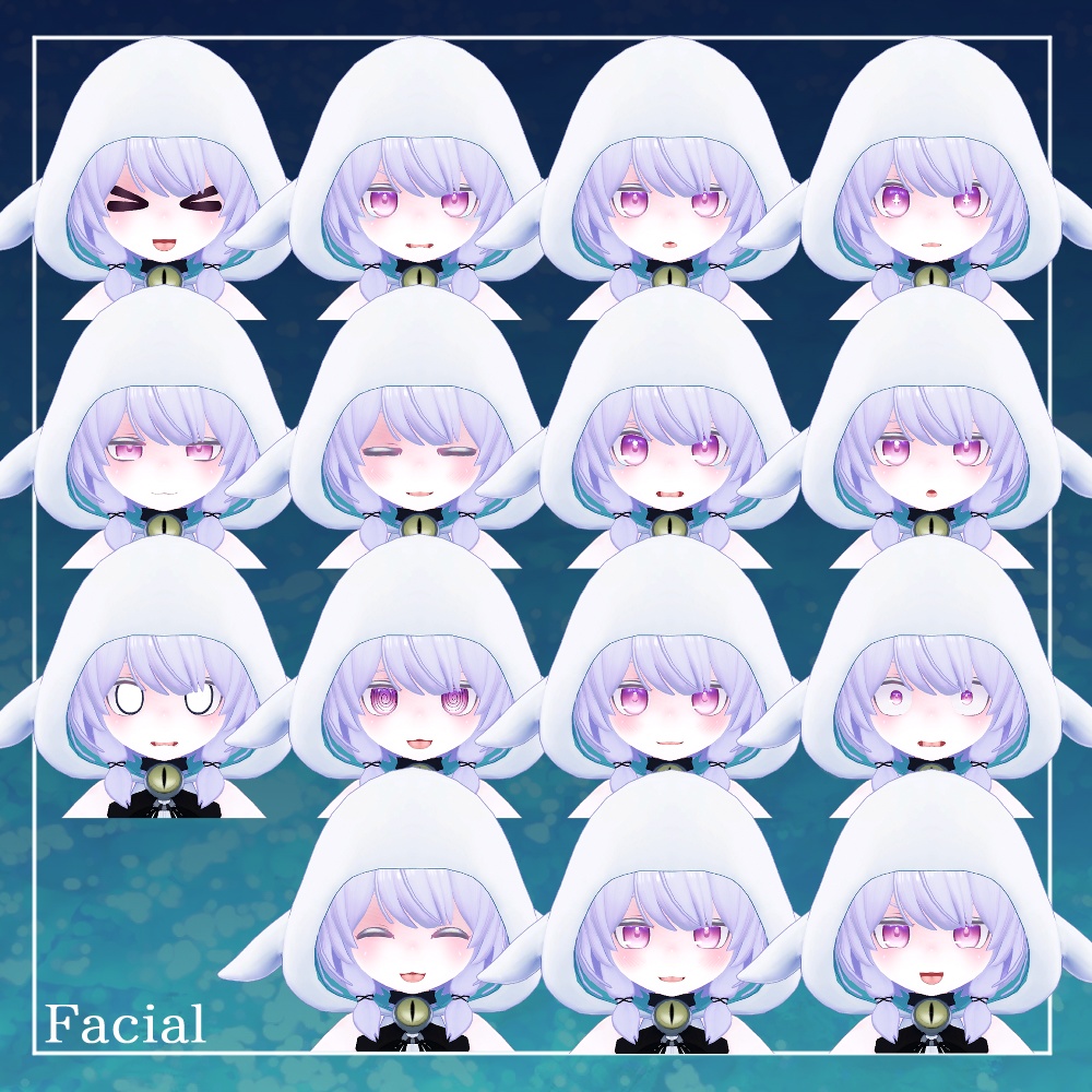 LUCA シロイルカ娘【VRC対応オリジナル3Dアバター】