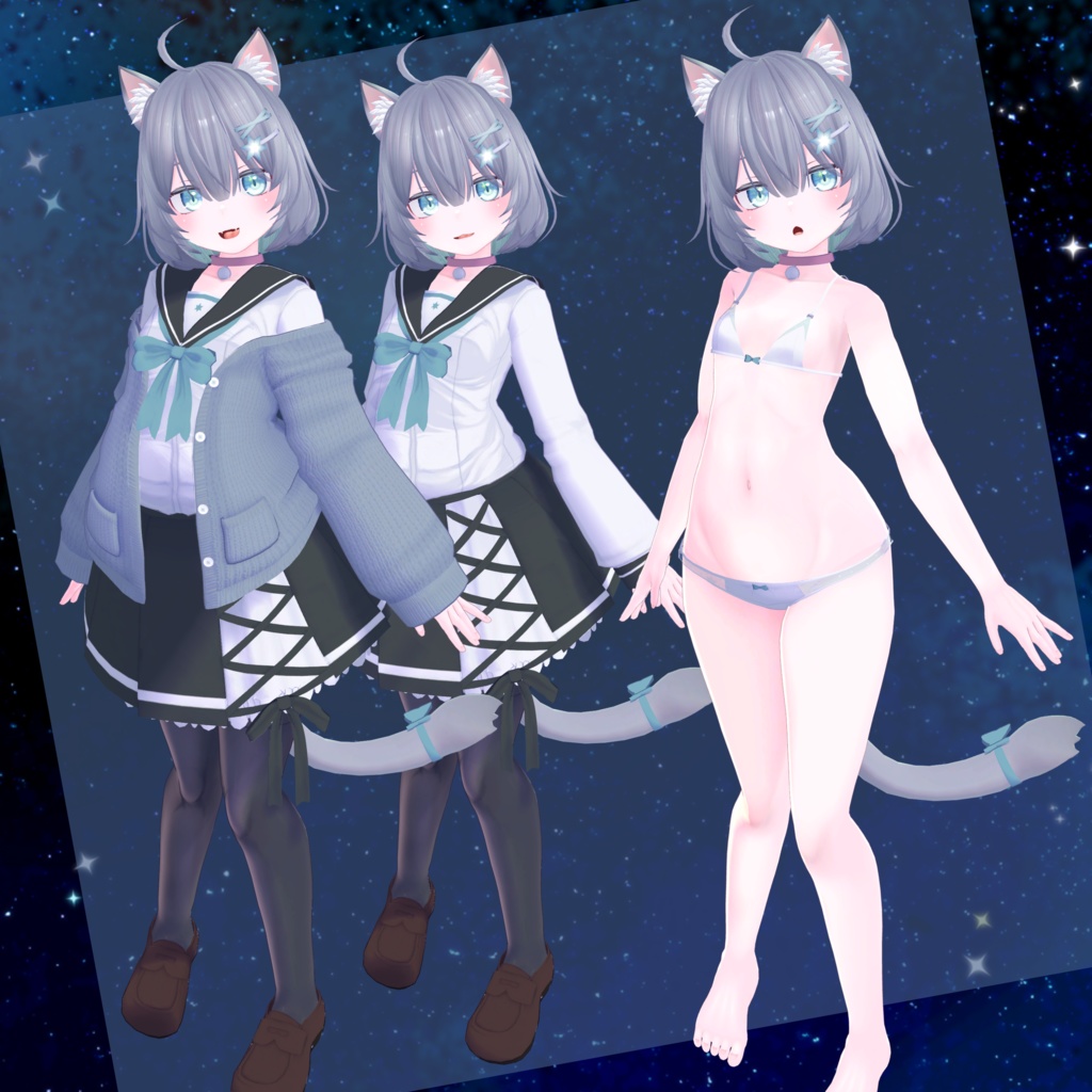 氷彗-ひすい-【VRC対応オリジナル3Dアバター】