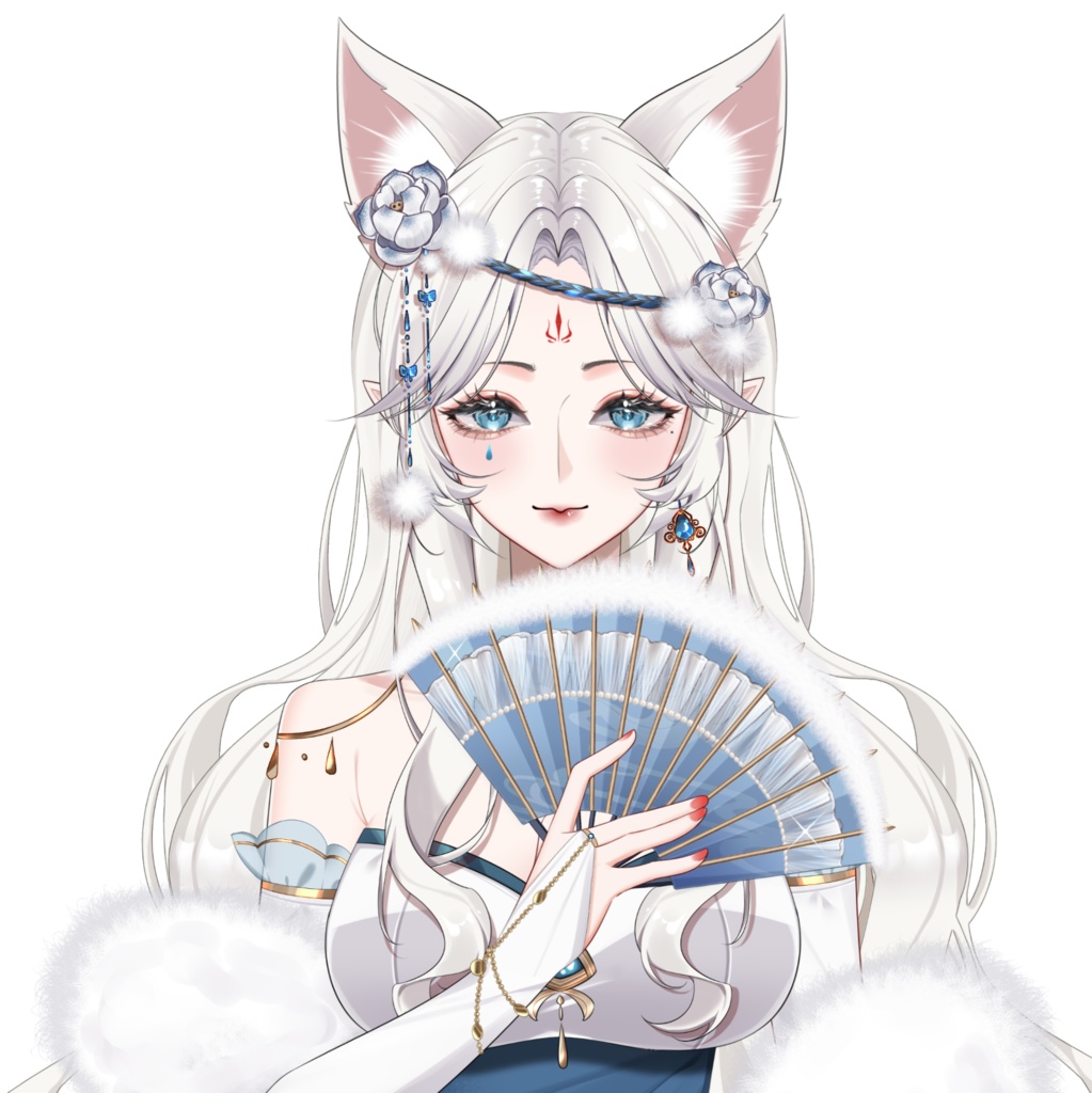 [汎用モデル] Live2d model White Fox（VtubeStudio対応）