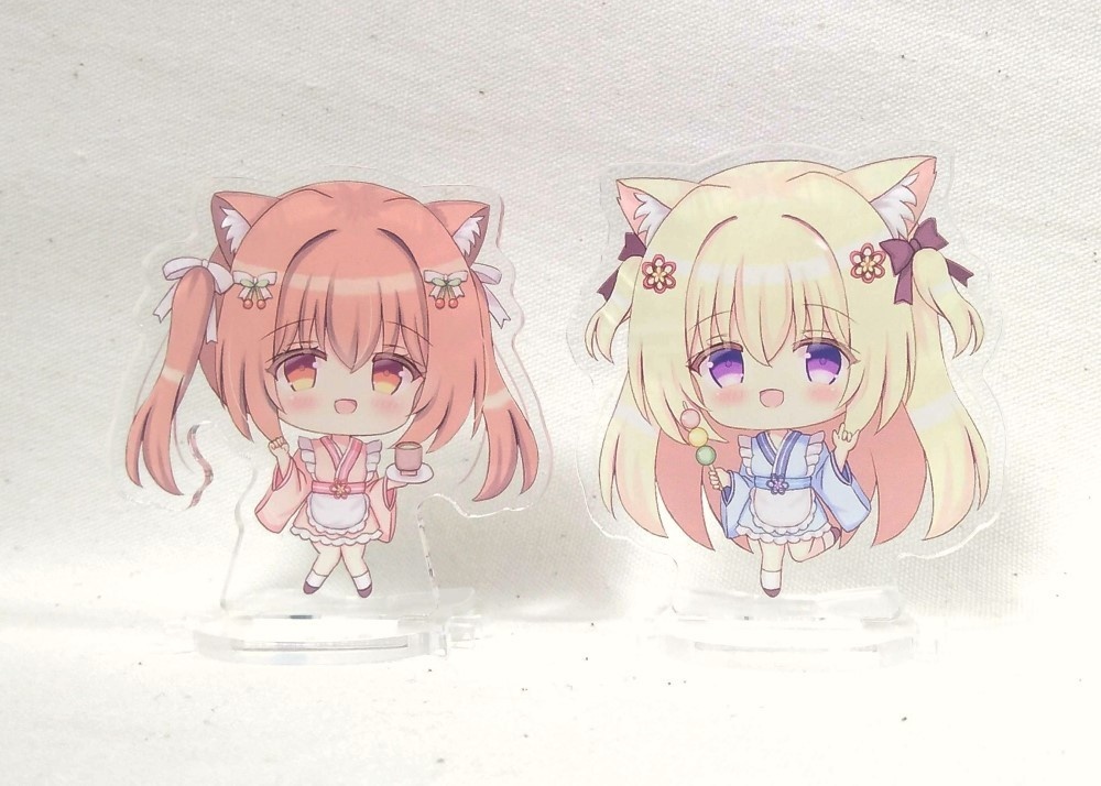 【C105】SDアクスタセットC(ねこみみちゃん・きつねっこちゃん)