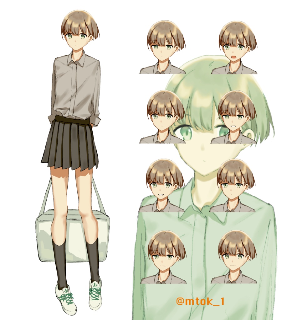 【エアコミケ2】フリー立ち絵【フリー素材】