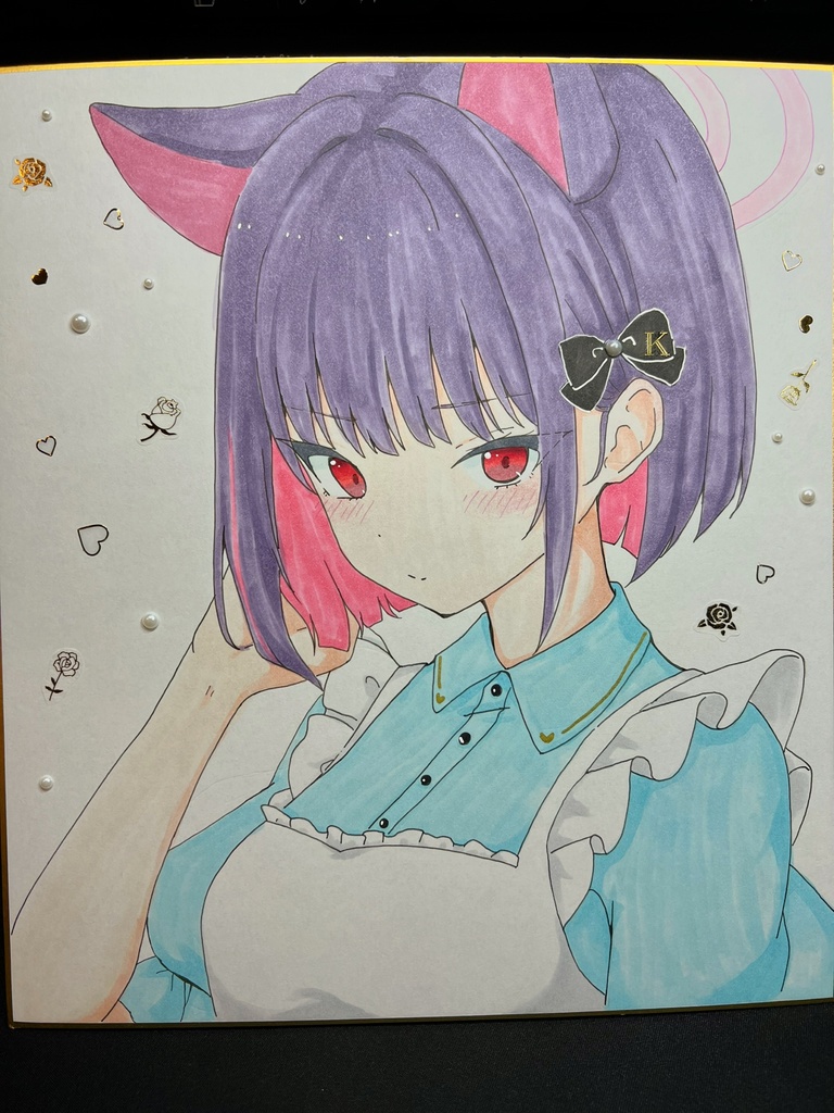 ブルーアーカイブ 杏山カズサ 一点物大色紙