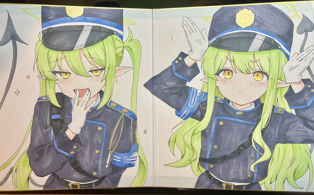 ブルーアーカイブ ノゾミ ヒカリ 折りたたみ大色紙