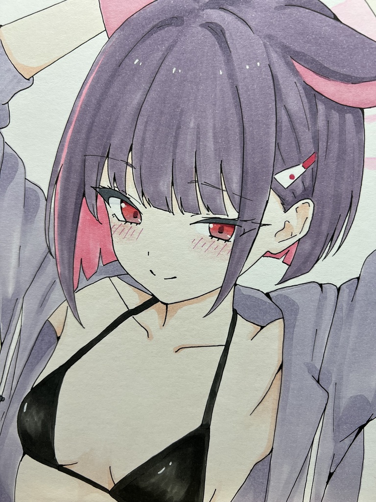 ブルーアーカイブ 杏山カズサ 直筆 中色紙 Blue Archive