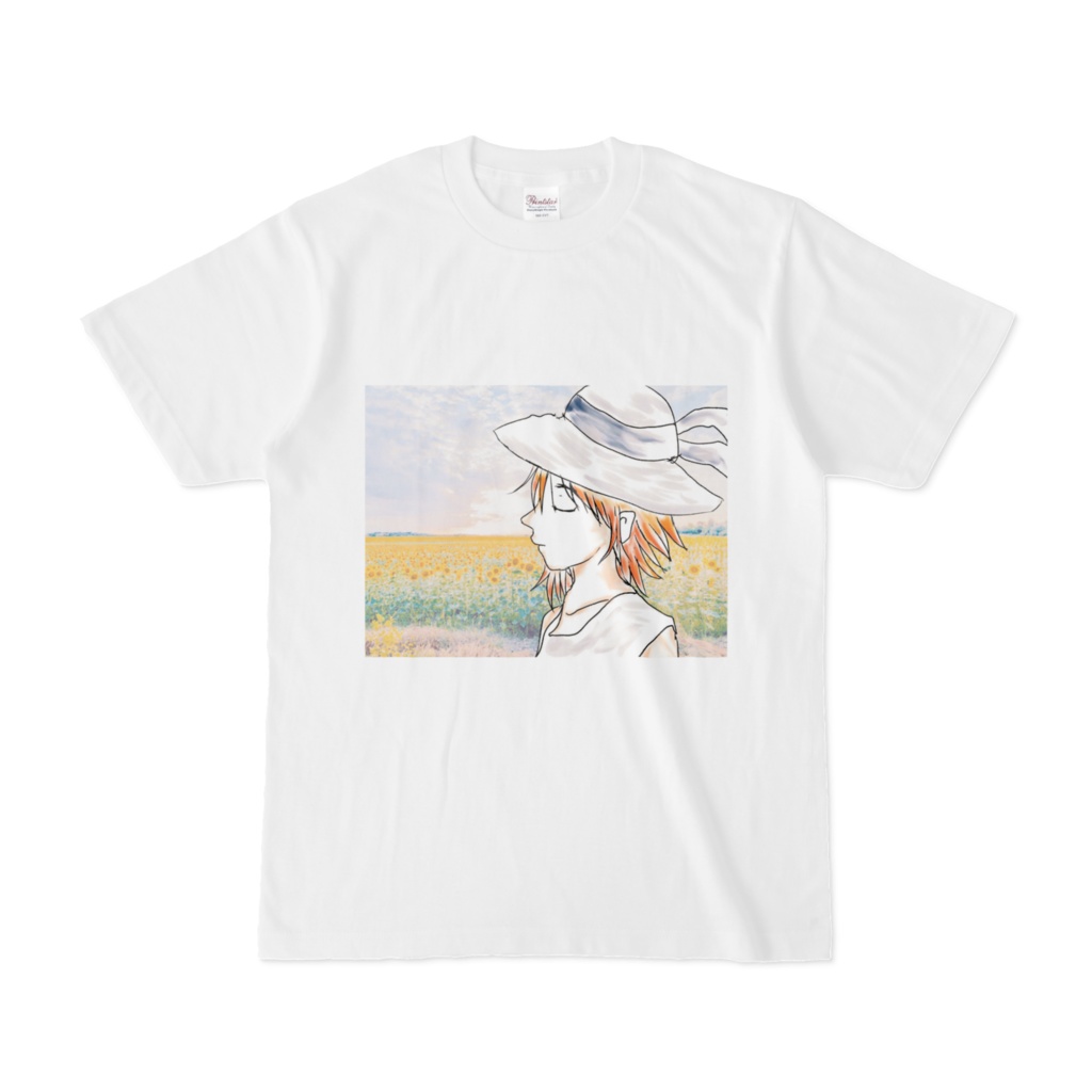 少女とひまわり。