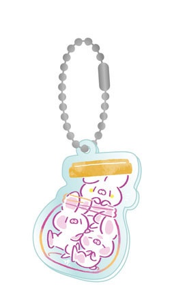 アクリルキーホルダー／ジャム瓶(3匹)