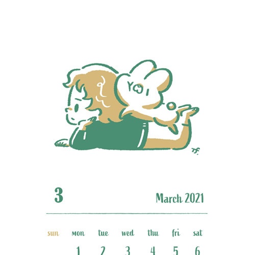 21年3月カレンダー スマホ壁紙 うぴょーんstore Booth