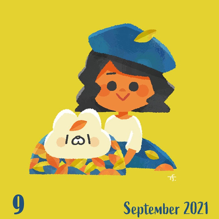 21年9月カレンダー スマホ壁紙 うぴょーんstore Booth