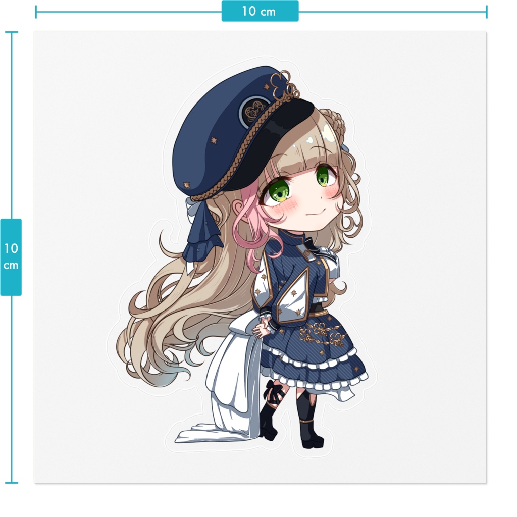 天乃まの新衣装SDステッカー(クリア)