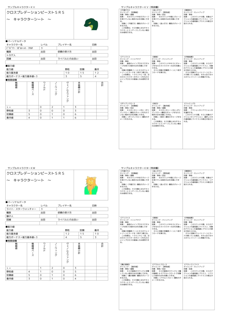 クロスプレデーションビーストSRS(クロプレSRS)