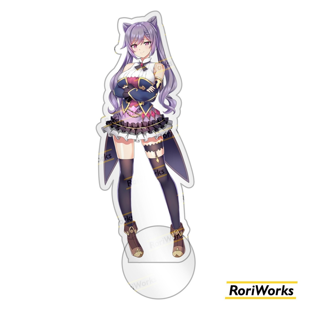 「原神ｘプリンセスコネクト！Re:Dive」刻晴「こくせい」ｘキャルアクリルスタンド