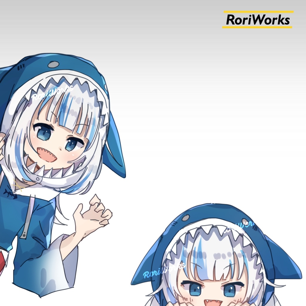 「がうる・ぐら」ぞき見ステッカー