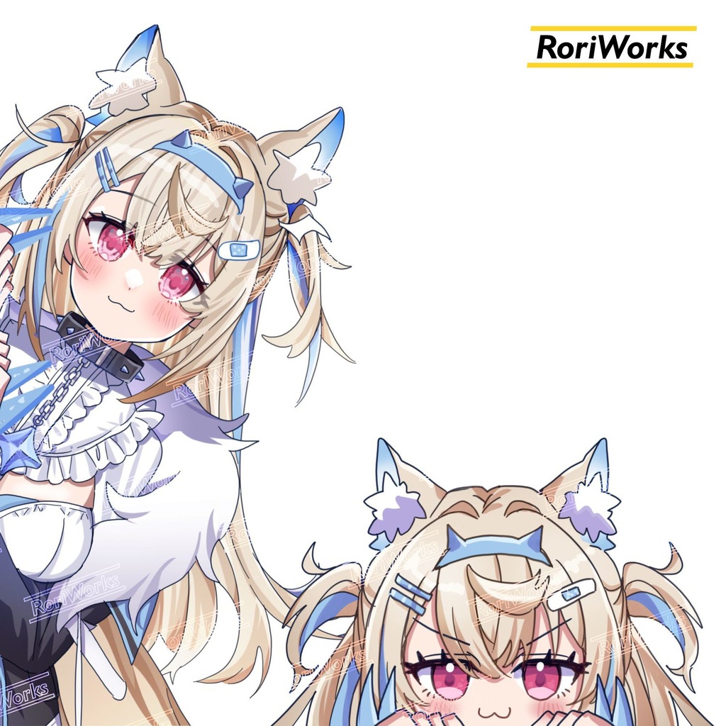 「フワワ・アビスガード」ぞき見ステッカー