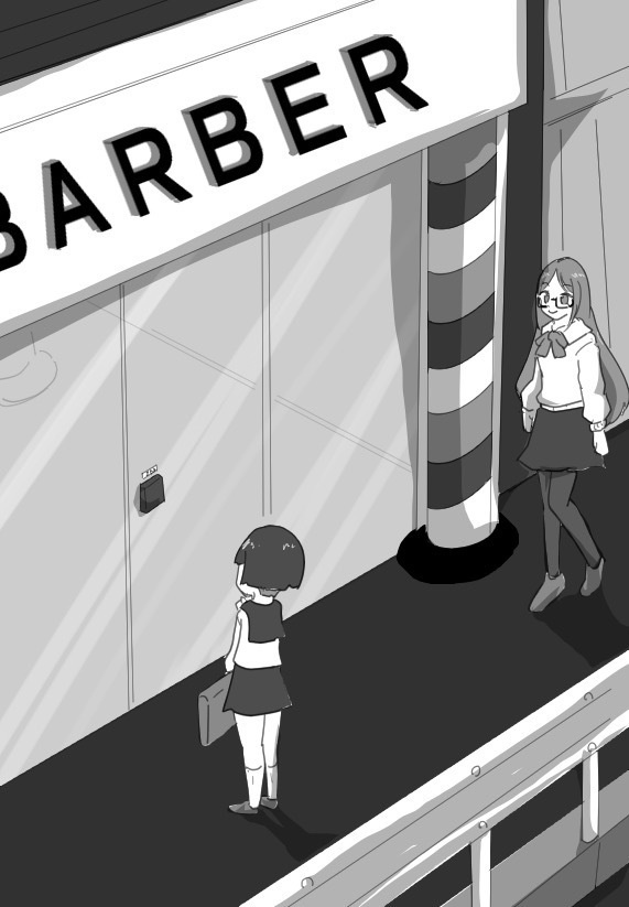 おかっぱの子が丸坊主になるだけの漫画20230326