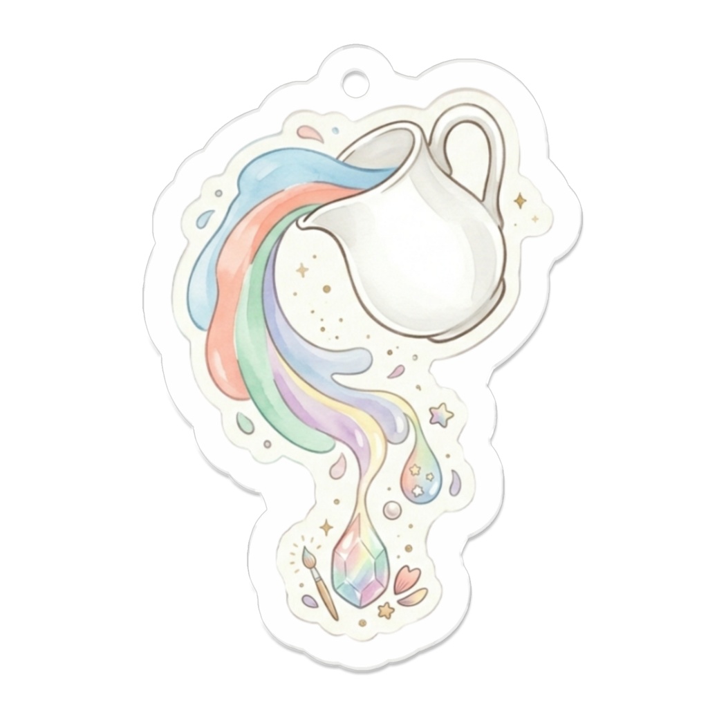 虹色ミルクのひと滴 ｜ アクリルキーホルダー