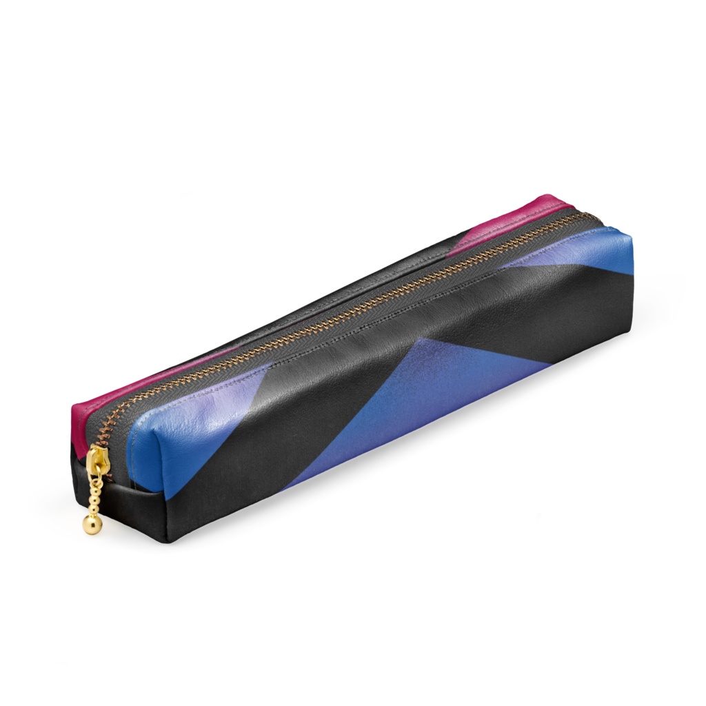 赤紫×青 推し色ペンケース