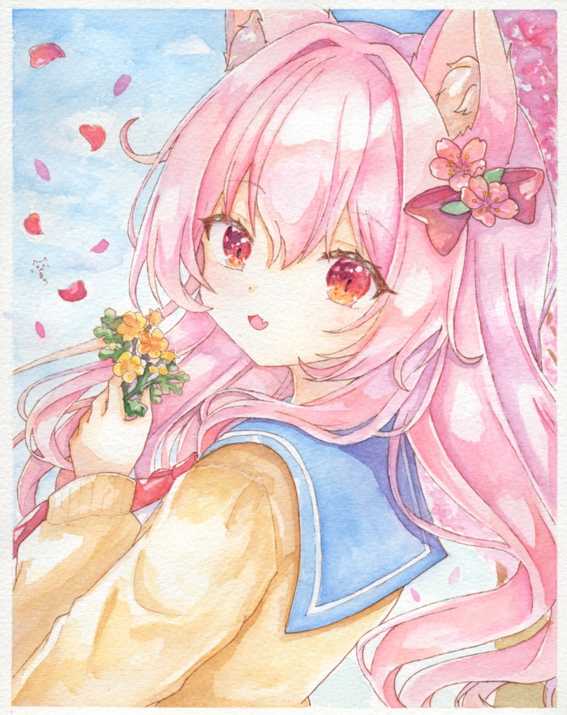 【アナログ原画】春の陽気に誘われて🌸