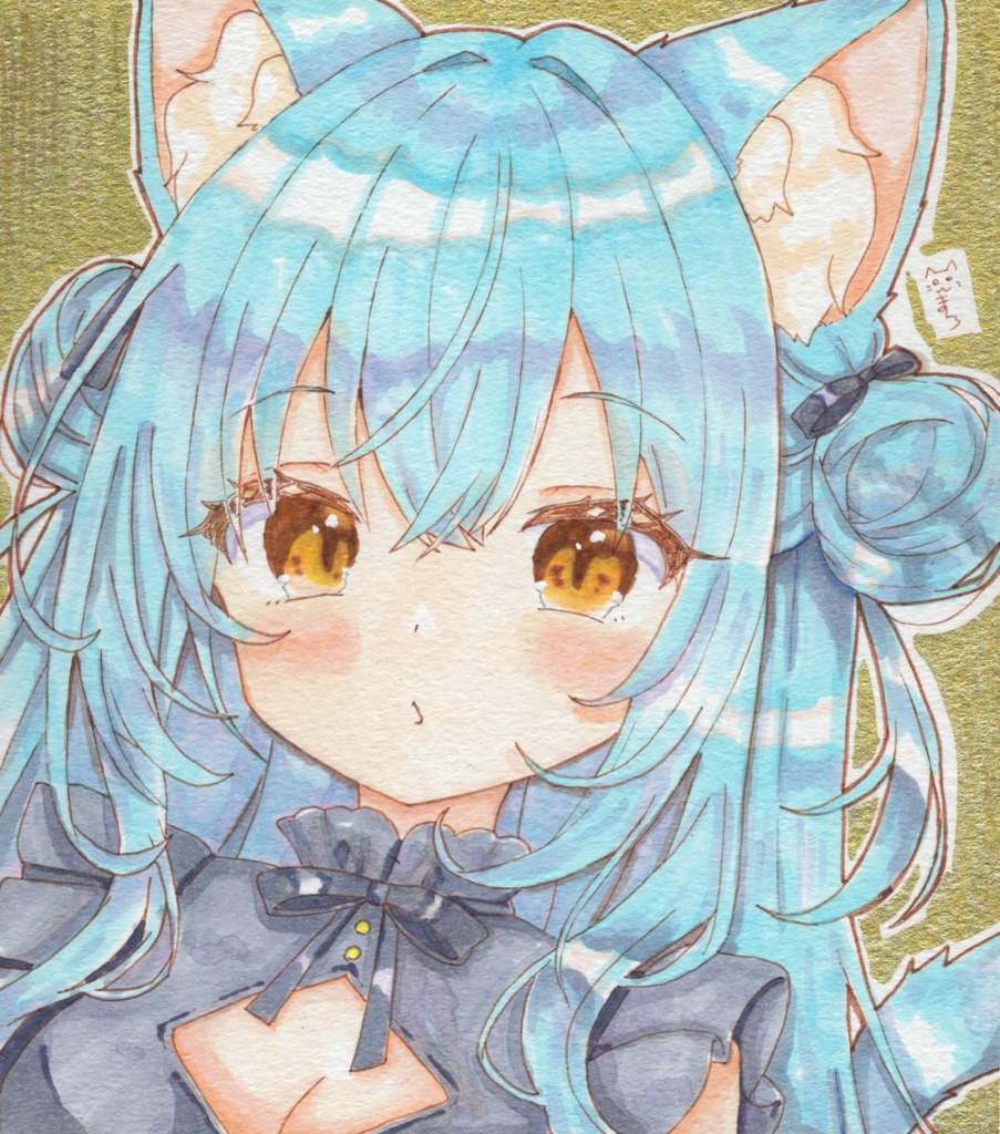 【アナログ原画】お団子チャイナっ娘🐼