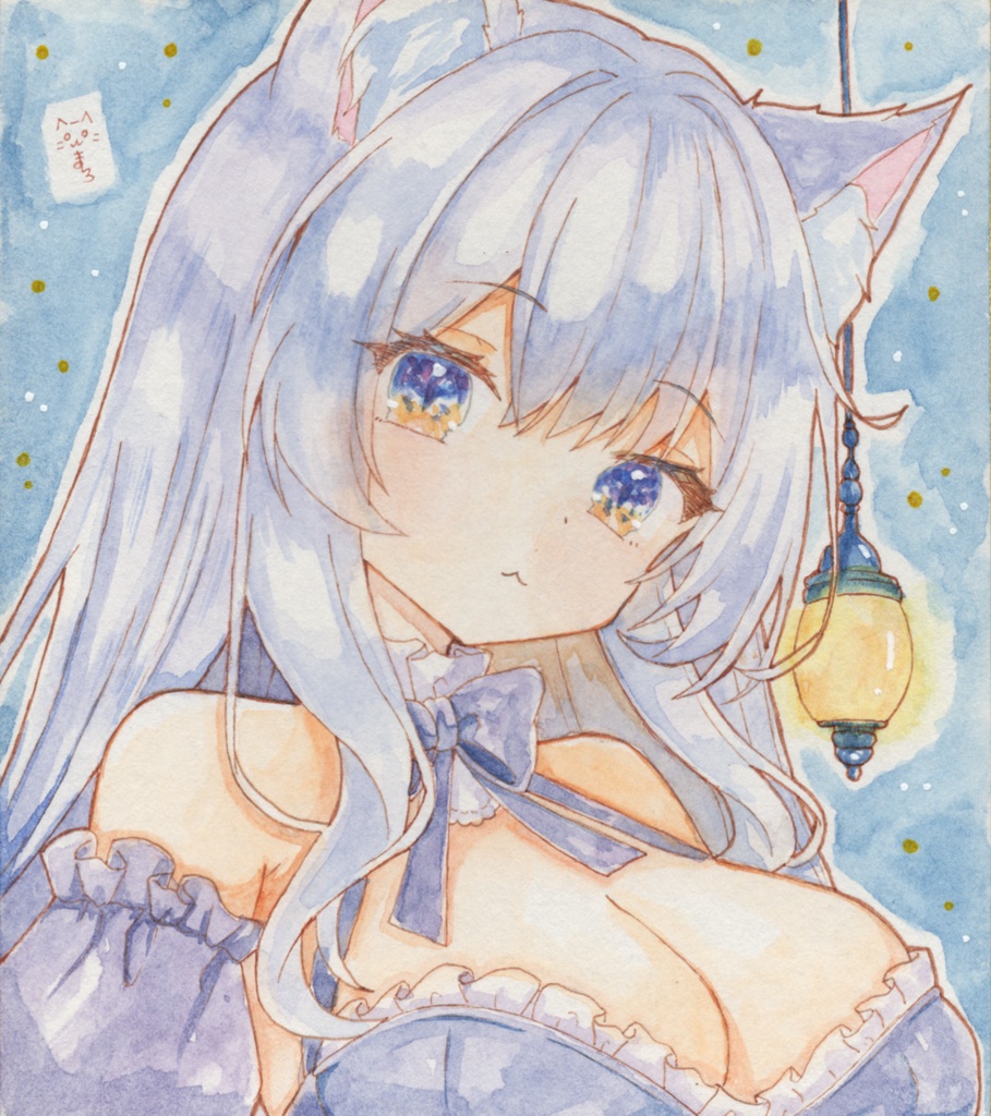 【アナログイラスト】真夜中に抜け出して🌙