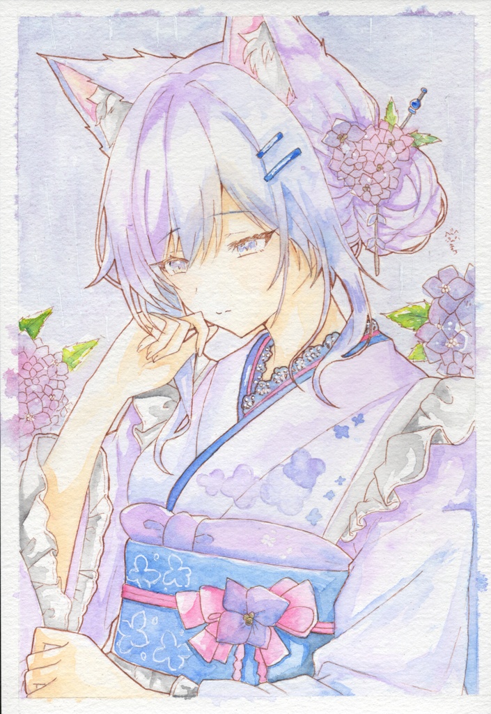 雨と紫陽花☔