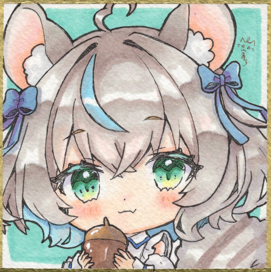 【アナログ原画】りす×ドングリ🪹