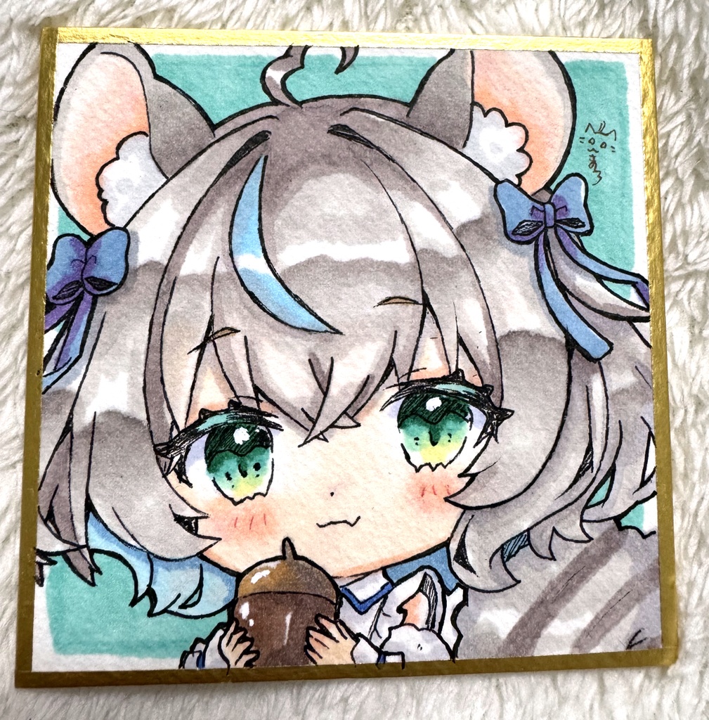 【アナログ原画】りす×ドングリ🪹