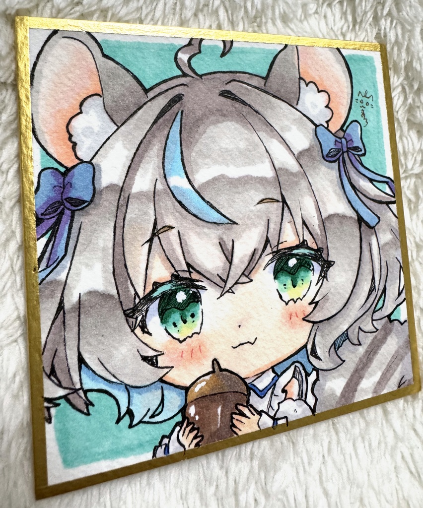 【アナログ原画】りす×ドングリ🪹