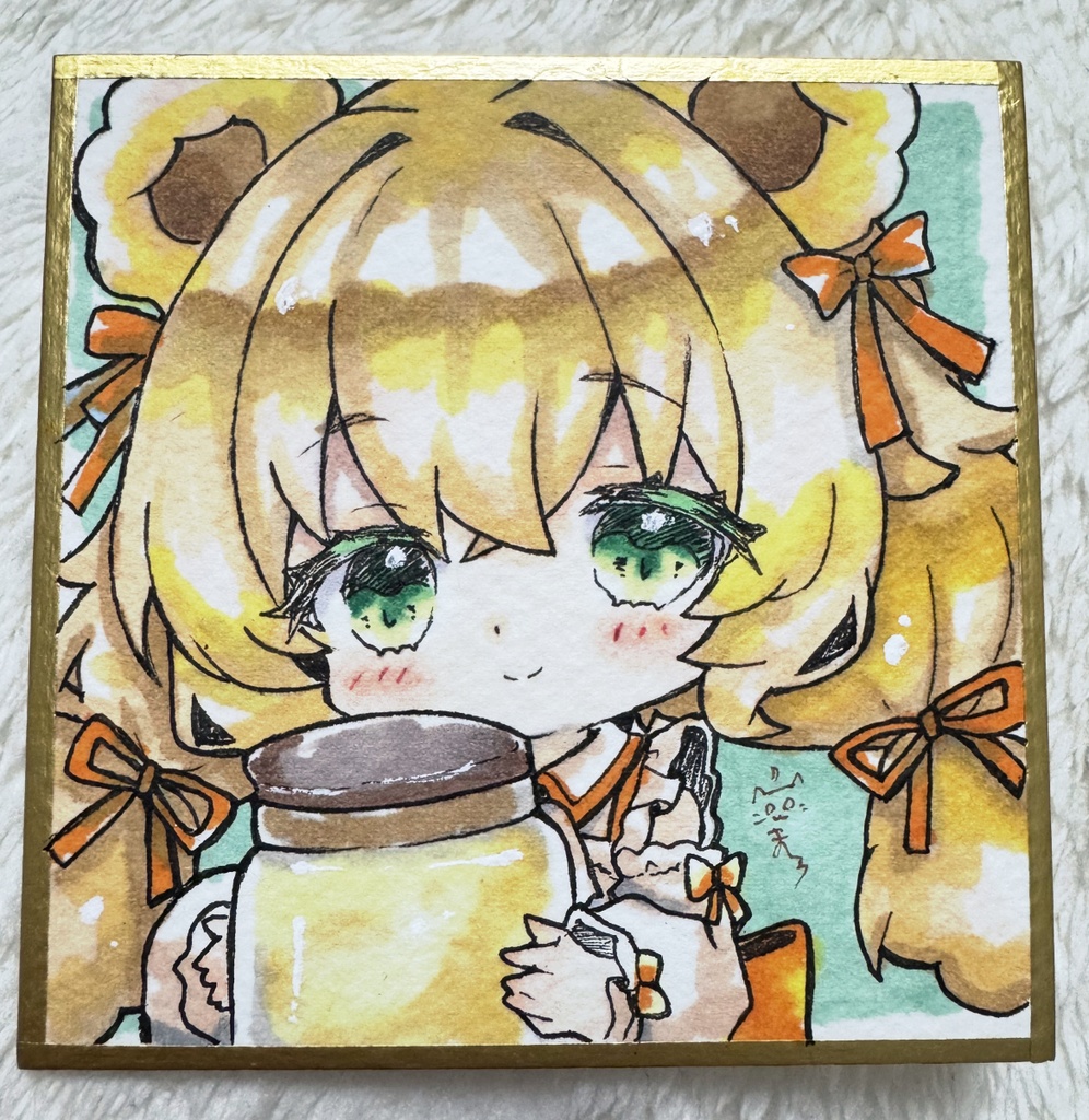 【アナログ原画】くま×ハチミツ🍯