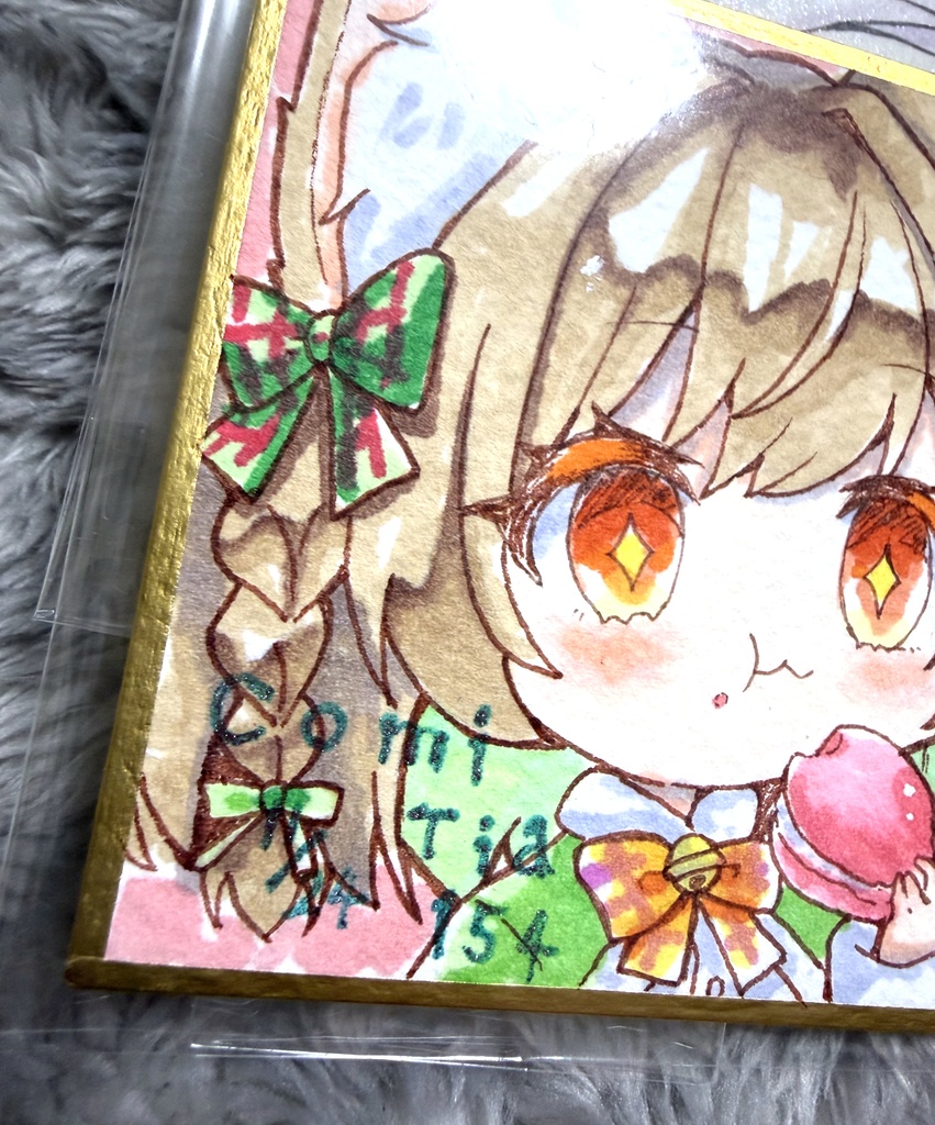 【アナログ原画】もぐもぐマカロンちゃん