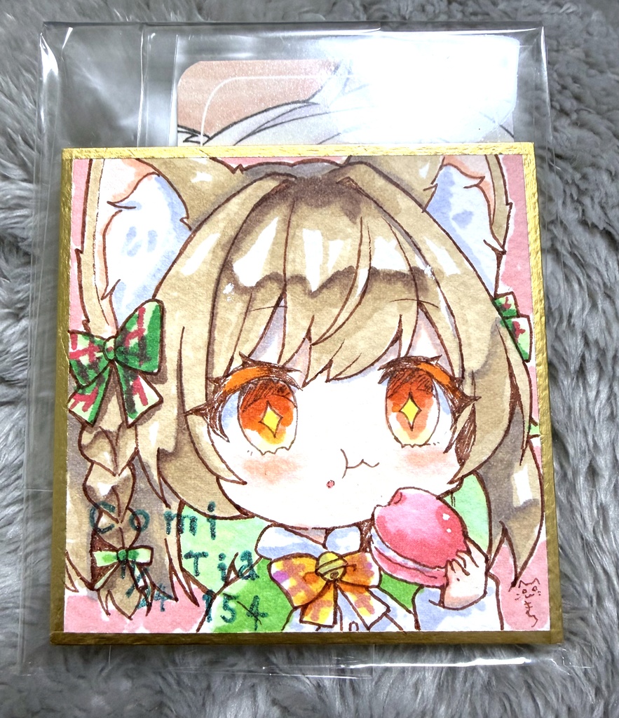 【アナログ原画】もぐもぐマカロンちゃん