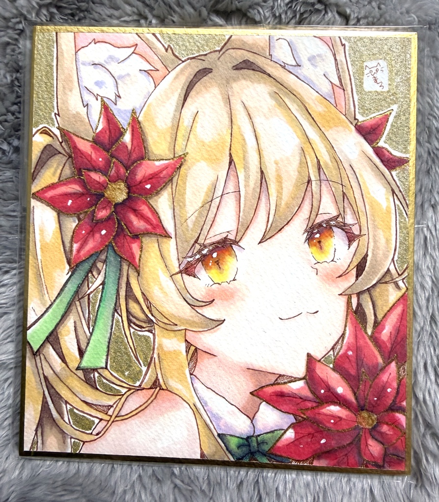 【アナログ原画】2025年クリスマス-紅-