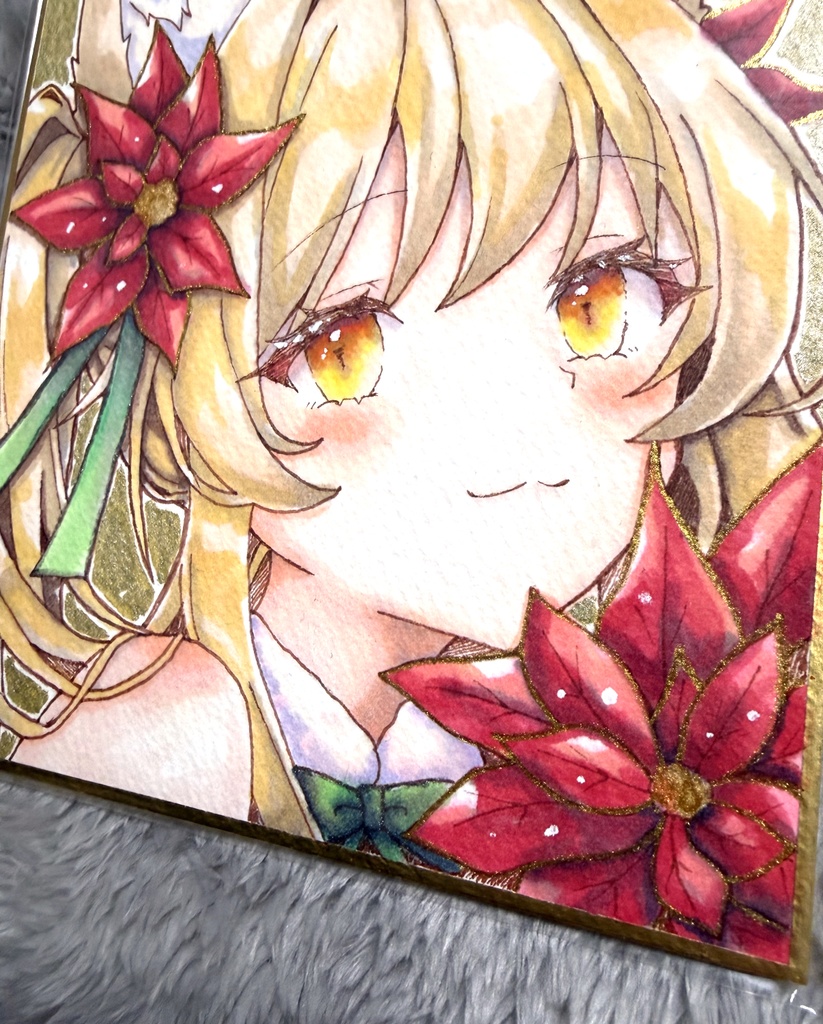 【アナログ原画】2025年クリスマス-紅-