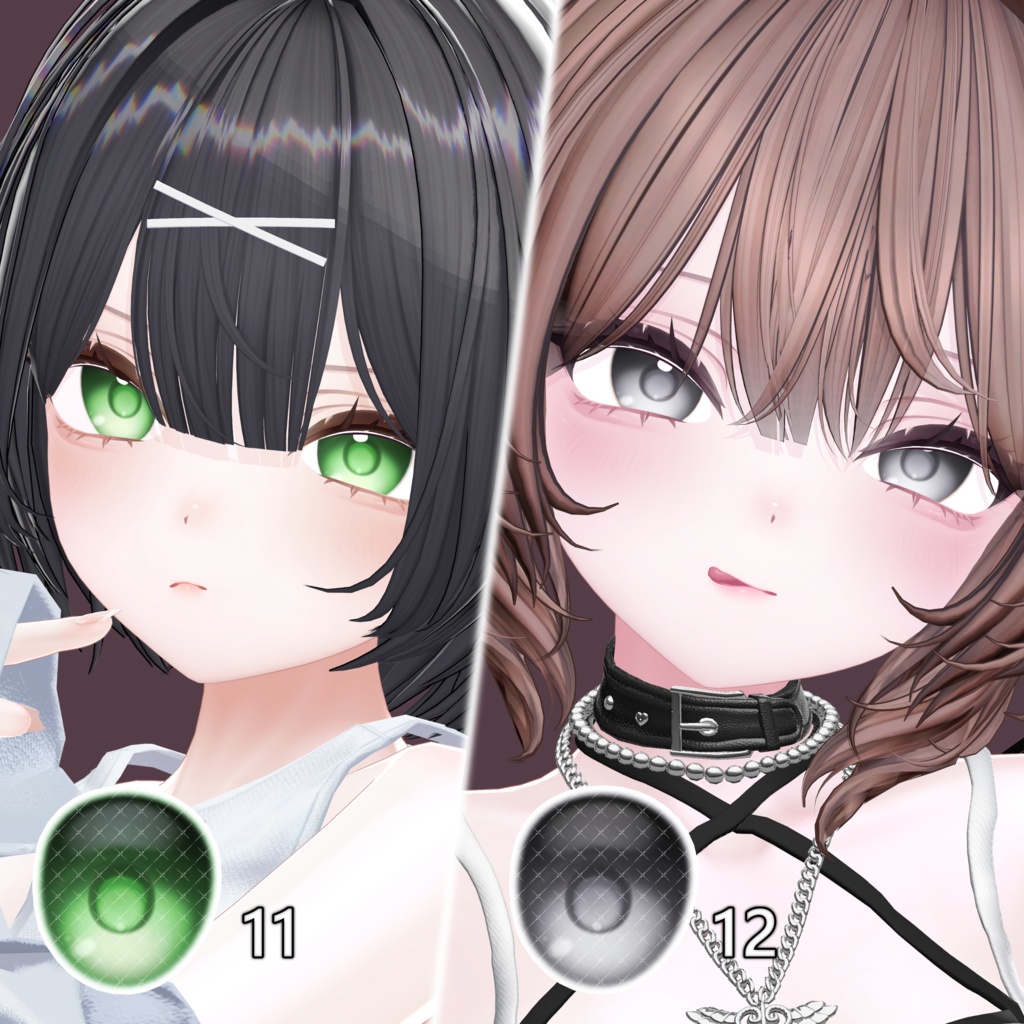 【まよ / Mayo 対応】- MELTY - / マテリアル設定済み アイ・メイクテクスチャ【12カラー】