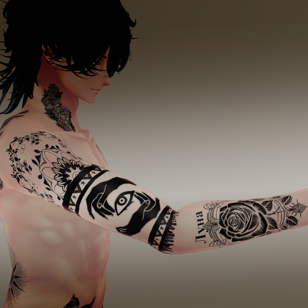 【タトゥー素材テクスチャ】MoonEye👁