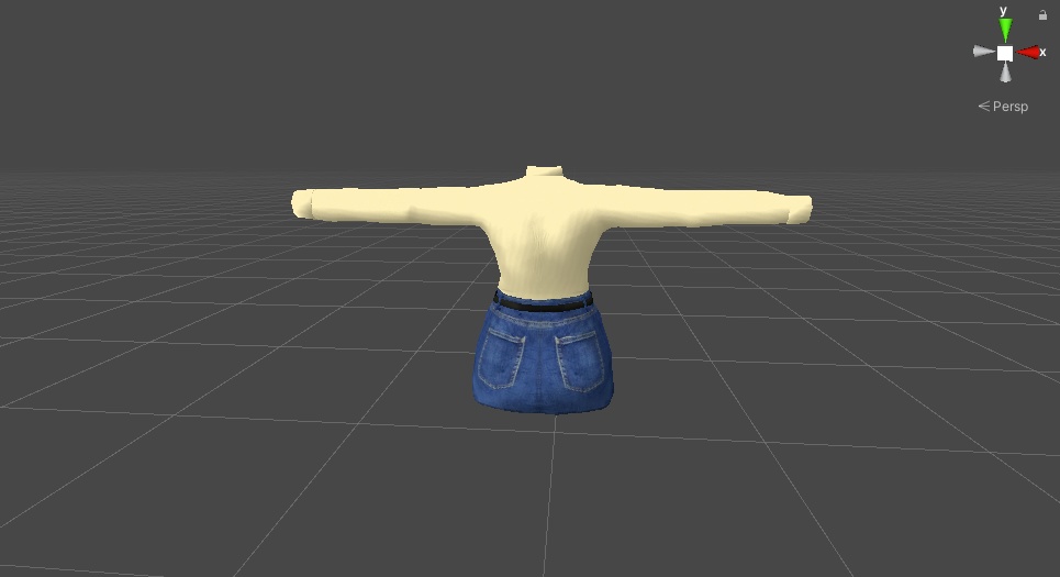 【くろなつ専用衣装】秋服セーター&デニムスカート