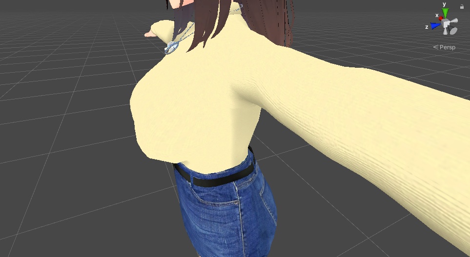 【くろなつ専用衣装】秋服セーター&デニムスカート