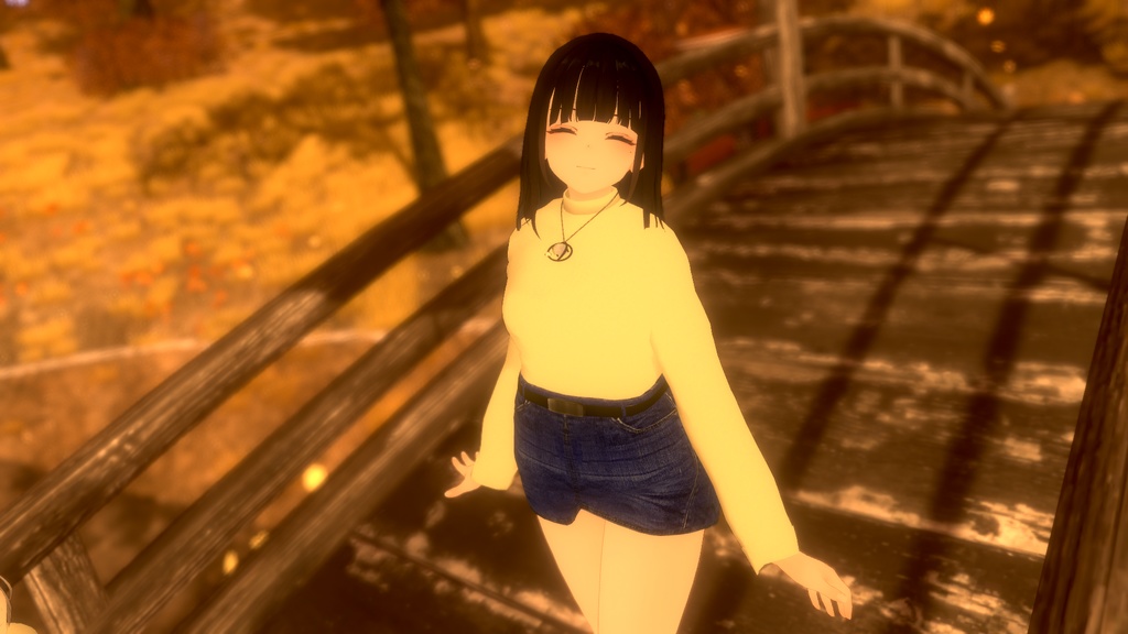 【くろなつ専用衣装】秋服セーター&デニムスカート