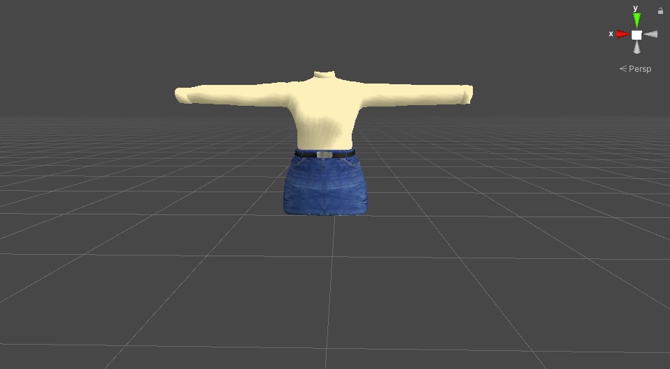 【くろなつ専用衣装】秋服セーター&デニムスカート