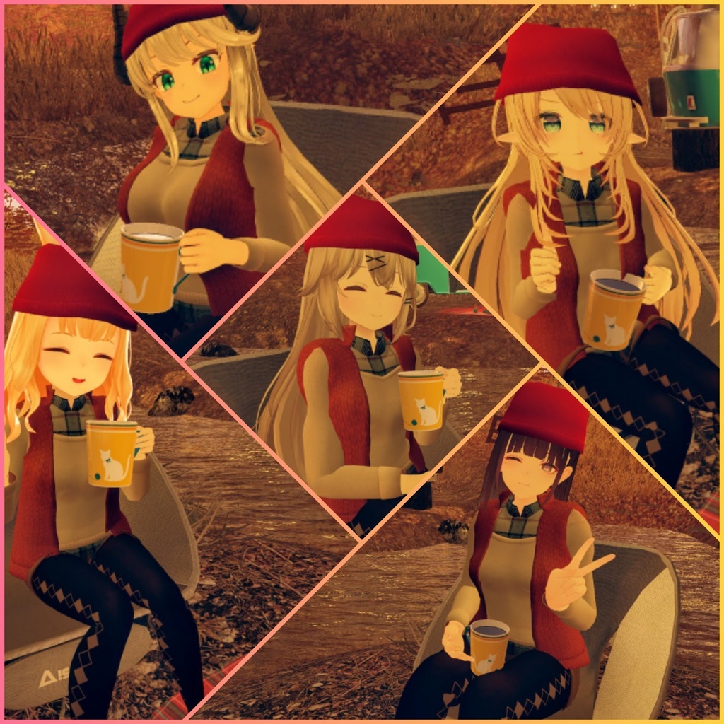 【5アバター対応】キャンプコーデ