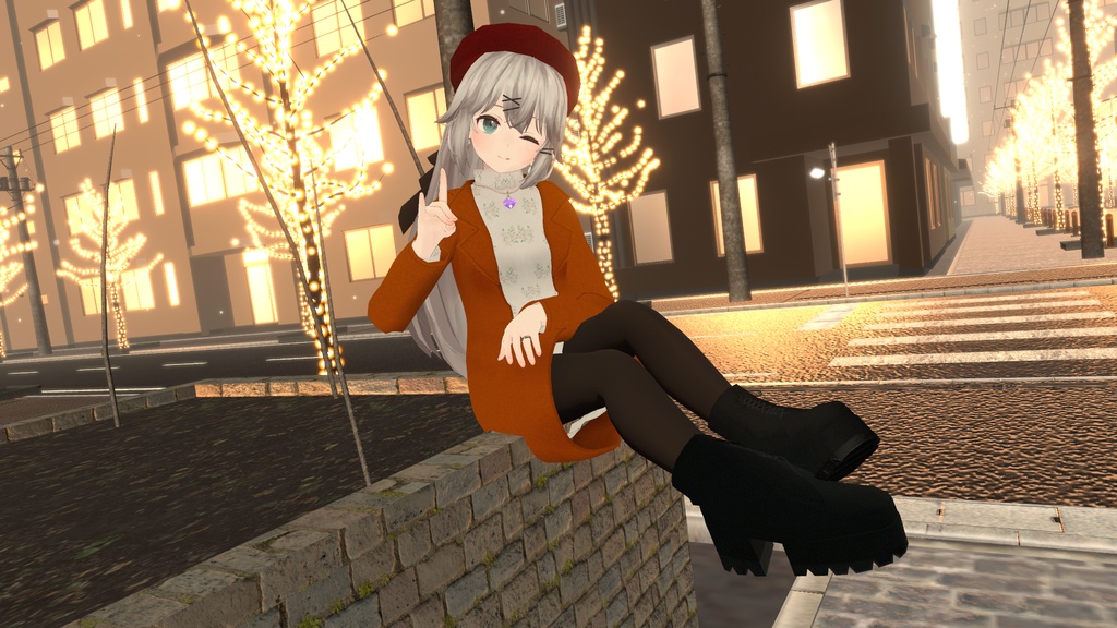 【透羽専用衣装】ロングコート&セーター