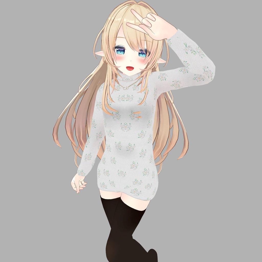 【ルシナ専用衣装】ロングセーター&タイツ