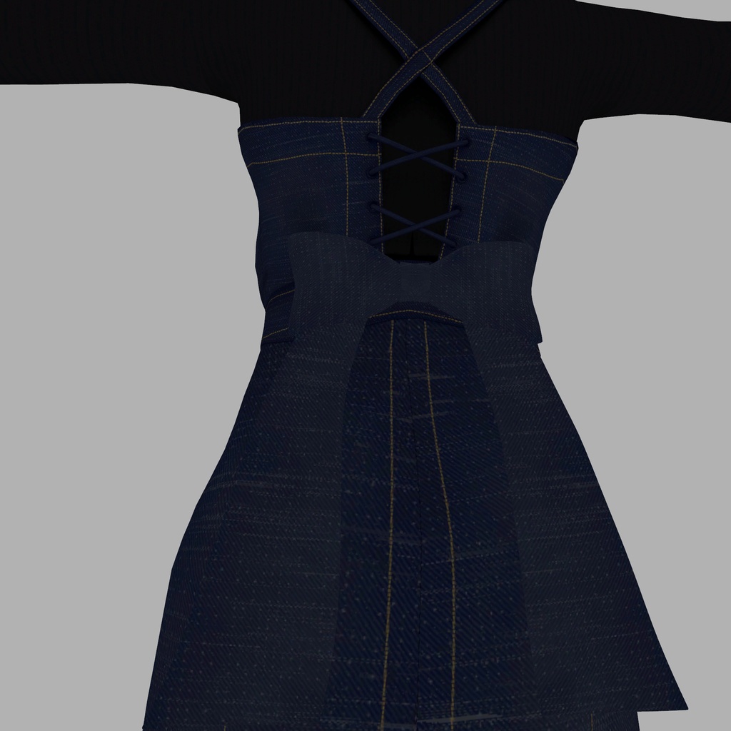 【くろなつ専用衣装】デニムワンピース