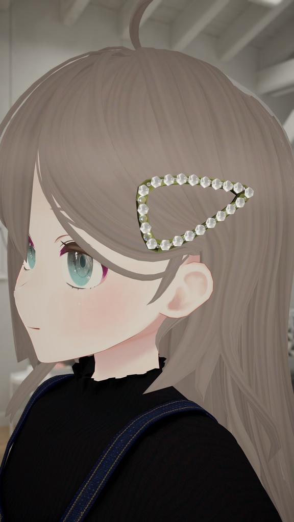 【VRChat想定】パールヘアピン 10点セット