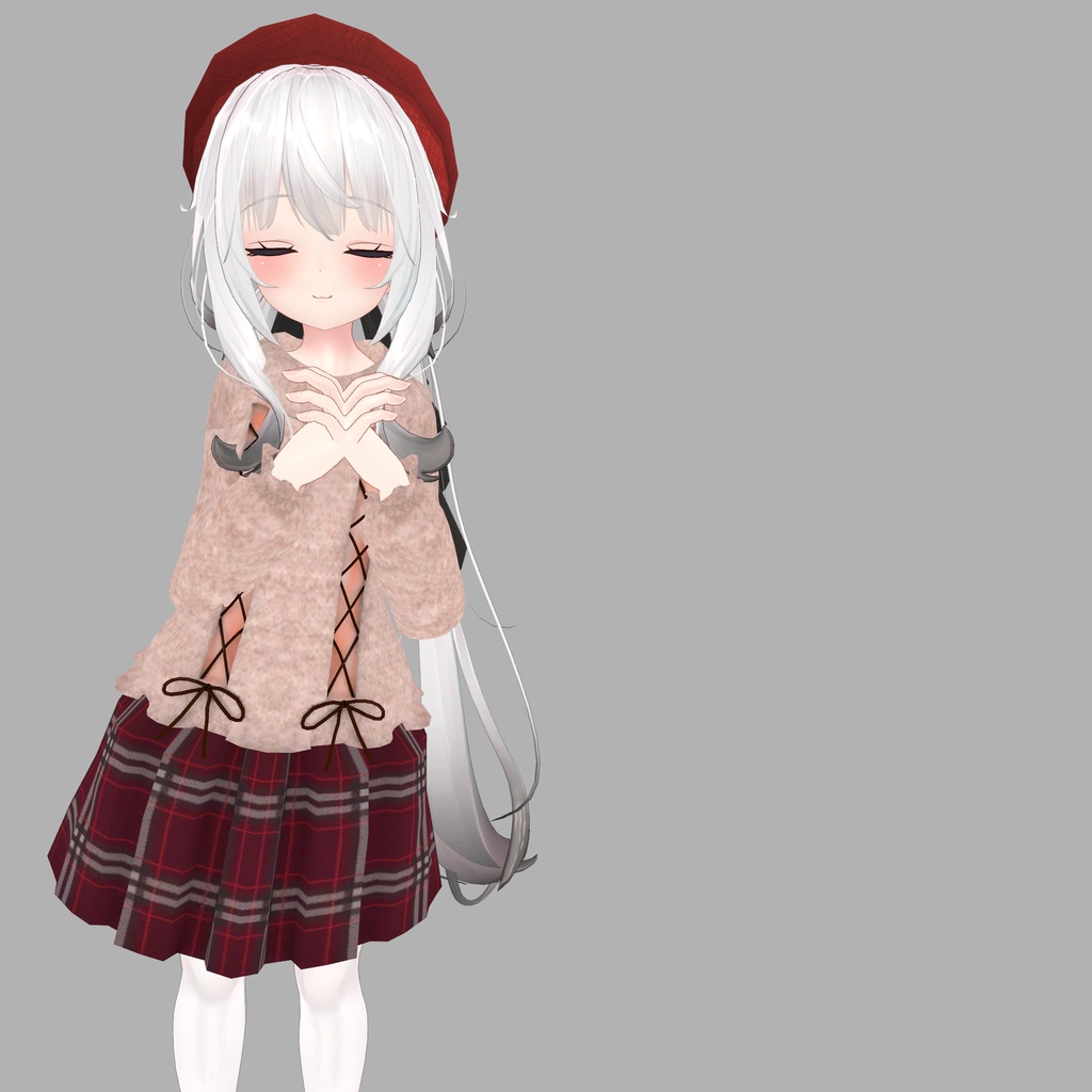 【舞夜専用衣装】リボンセーター&チェックスカート