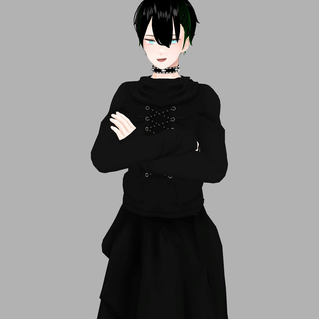 【杏里専用衣装】パンクシャツ&スカート