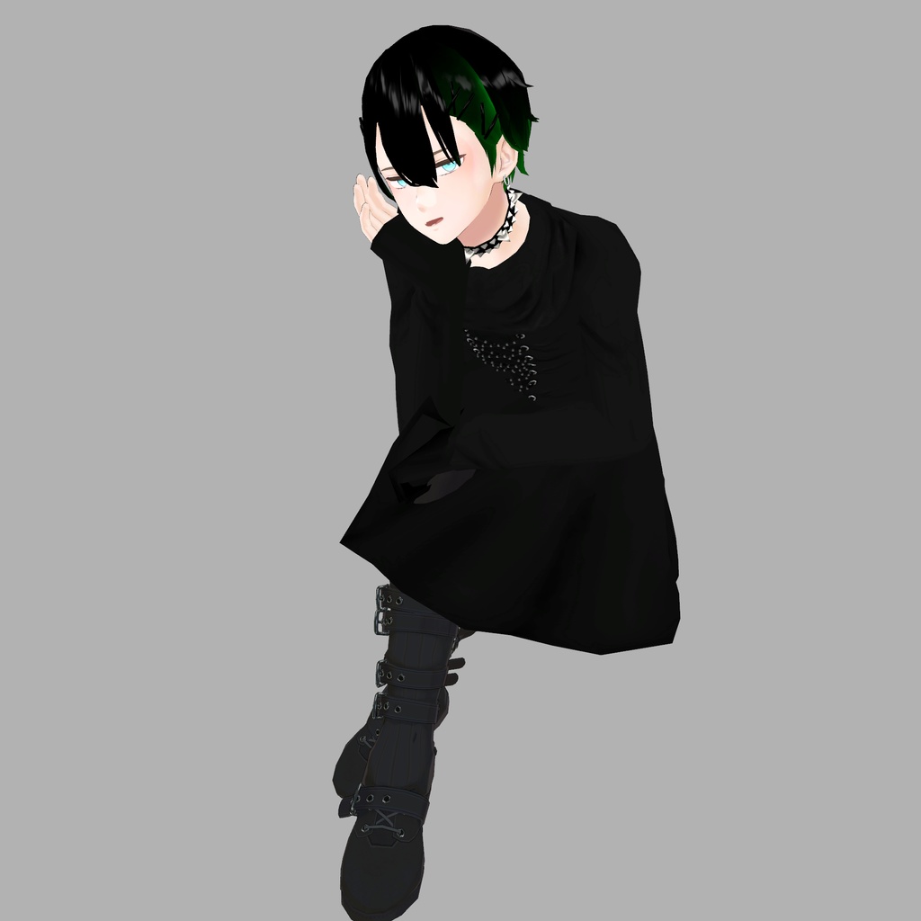 【杏里専用衣装】パンクシャツ&スカート