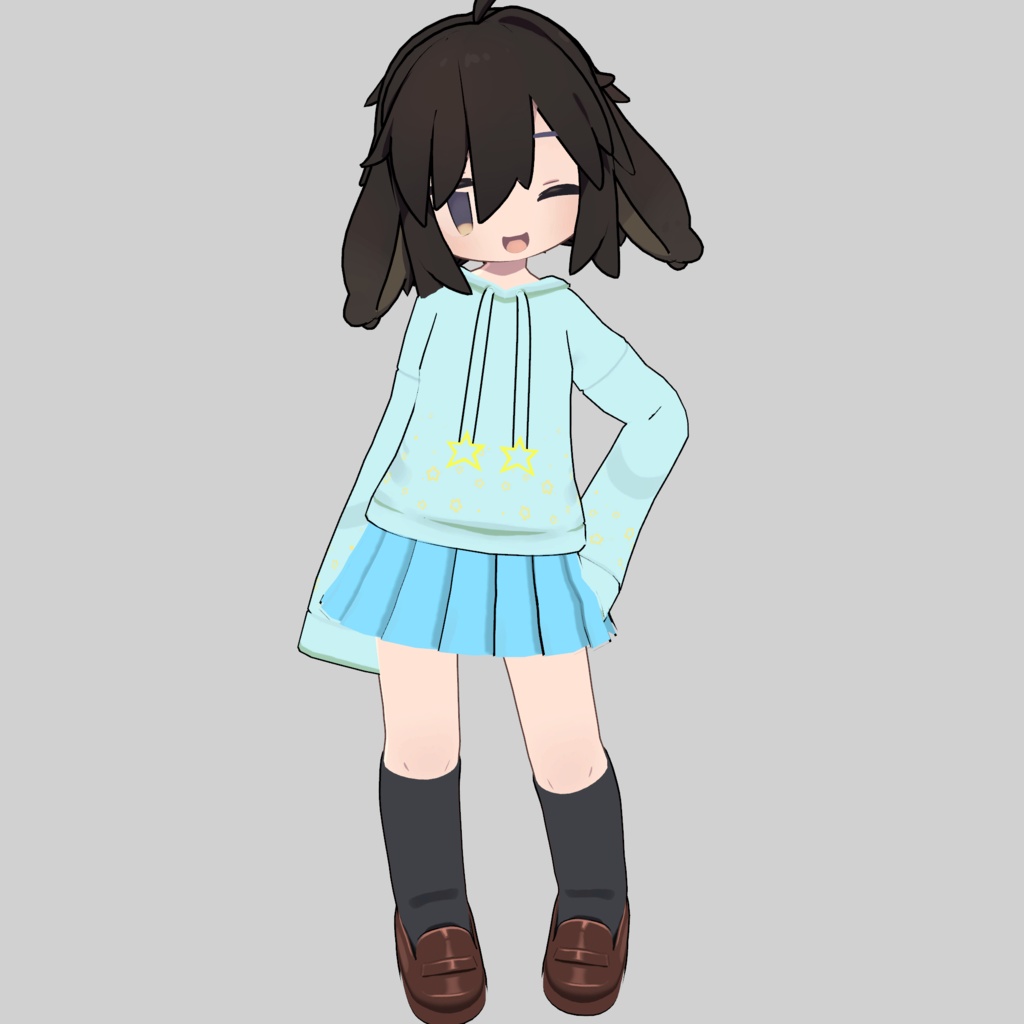 【うささき専用衣装】フード付きパーカー&スカート その他