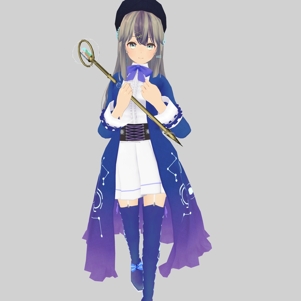 【4アバター対応】魔法使いの衣装&魔法の杖