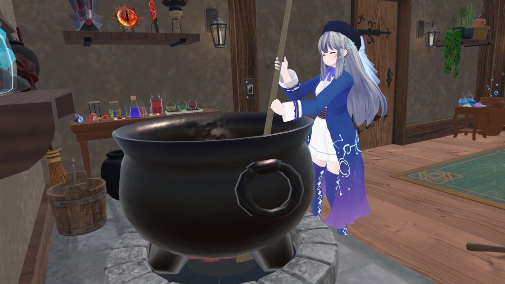 【4アバター対応】魔法使いの衣装&魔法の杖