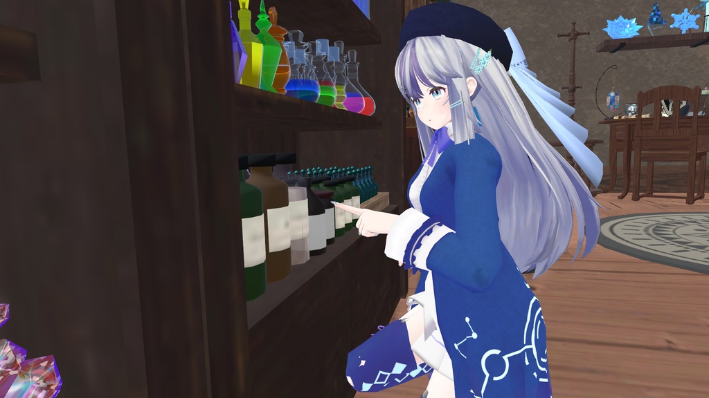 【4アバター対応】魔法使いの衣装&魔法の杖